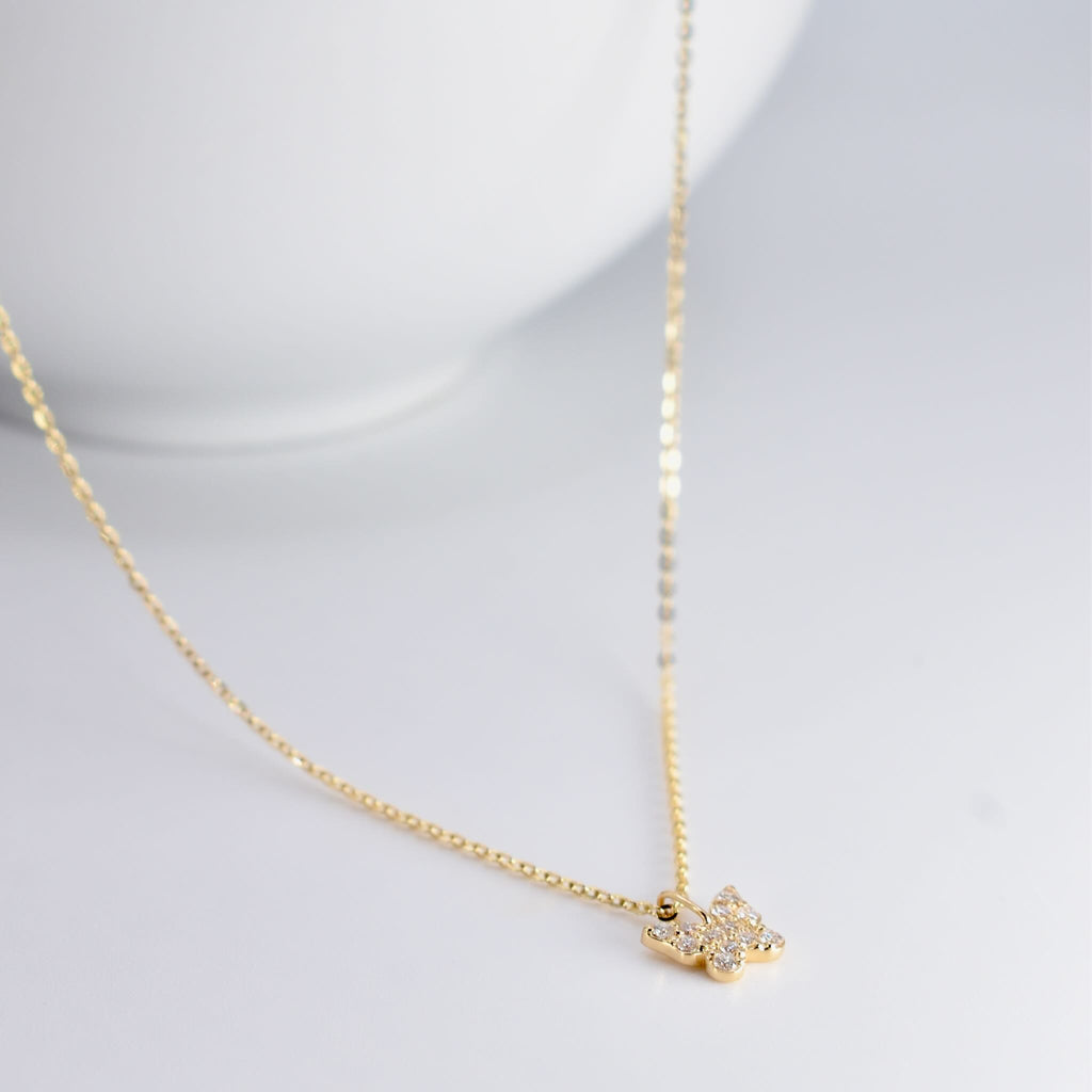14ct Gold Butterfly Necklace