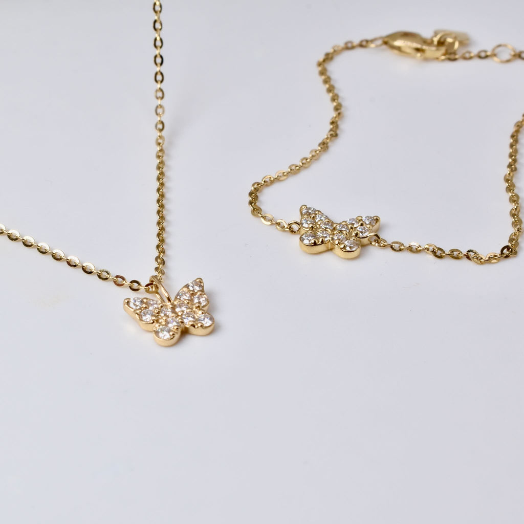 14ct Gold Butterfly Necklace