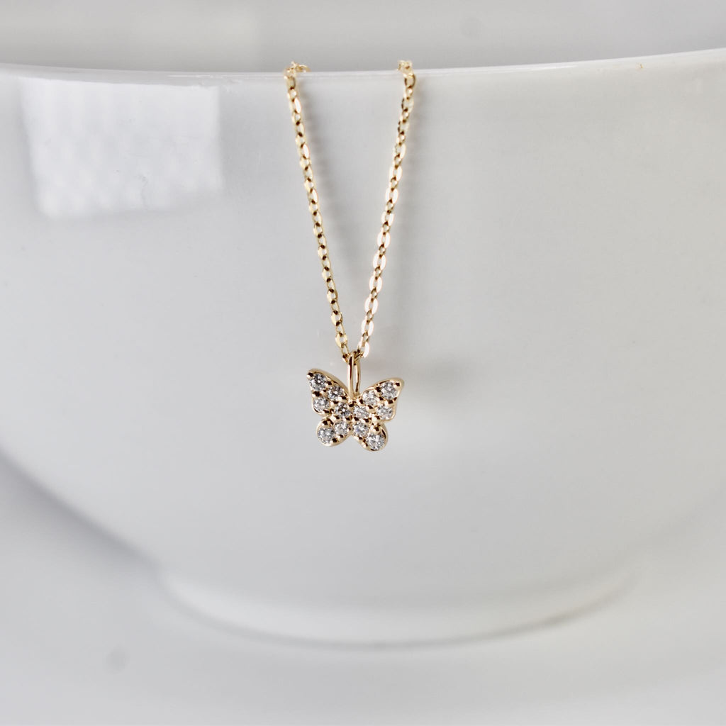14ct Gold Butterfly Necklace