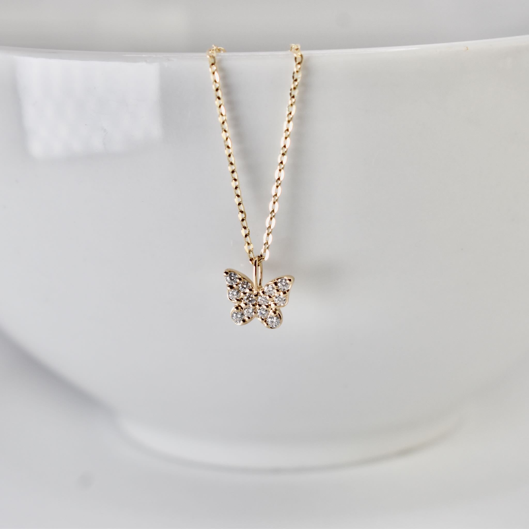 14ct Gold Butterfly Necklace