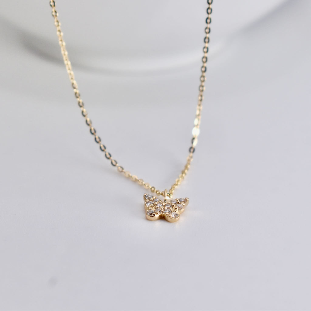14ct Gold Butterfly Necklace