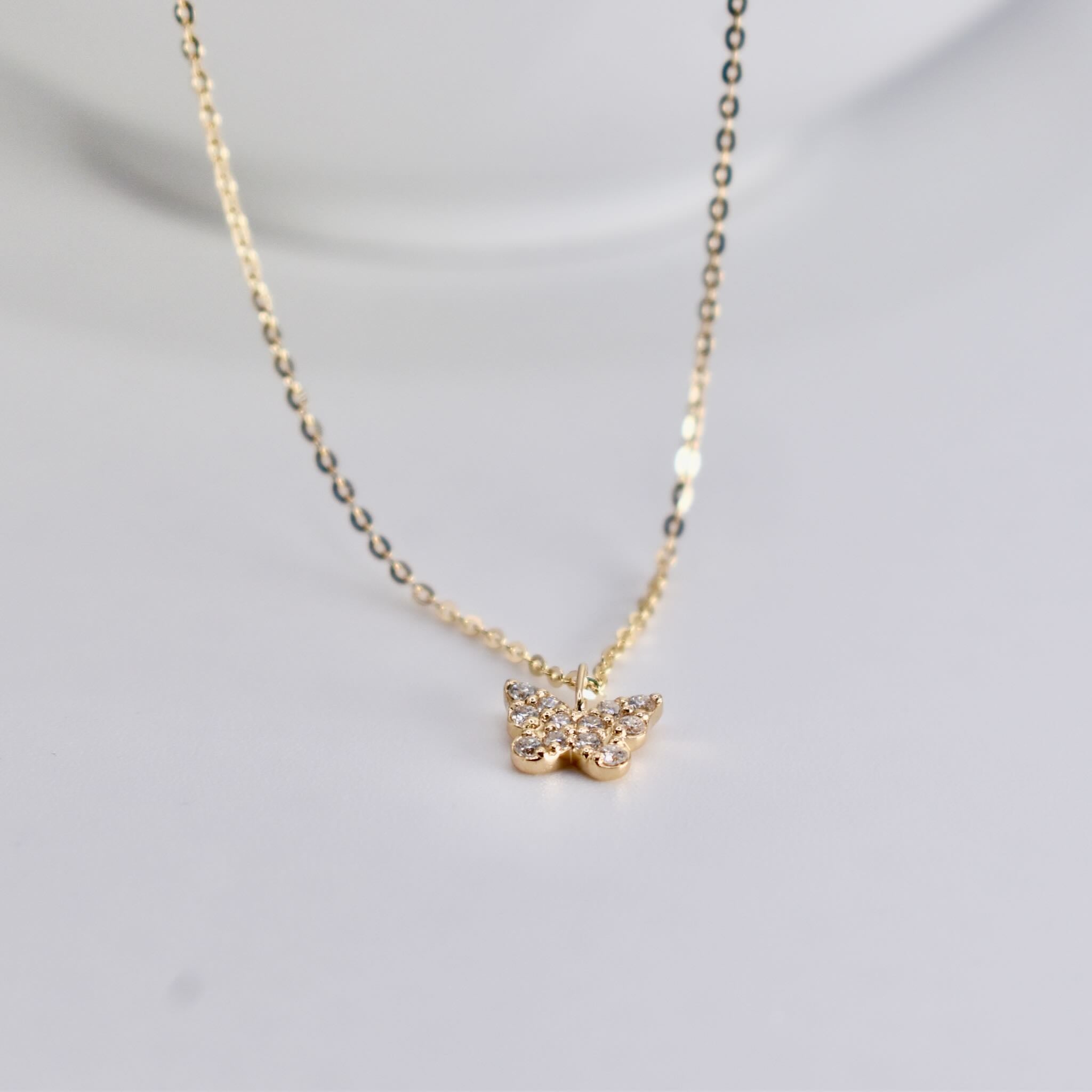 14ct Gold Butterfly Necklace