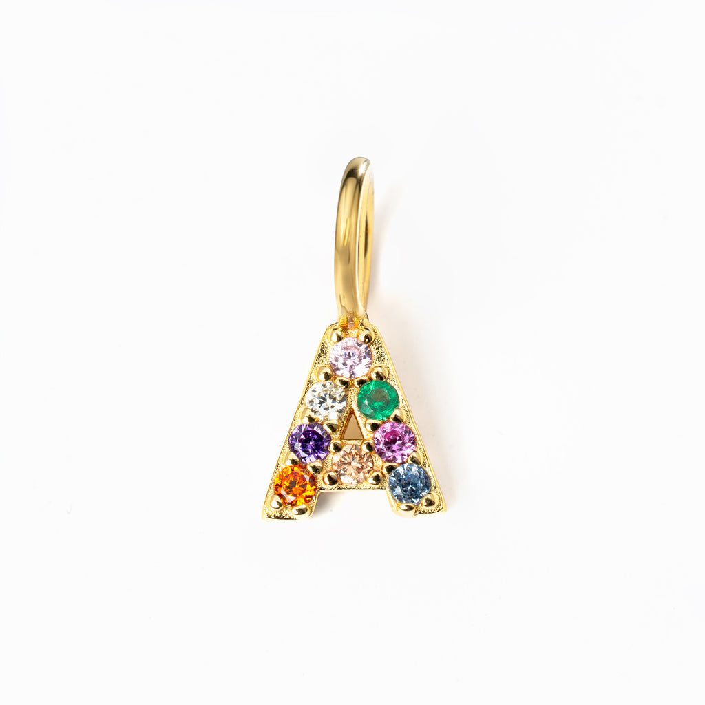 Additional Rainbow Initial Pendant